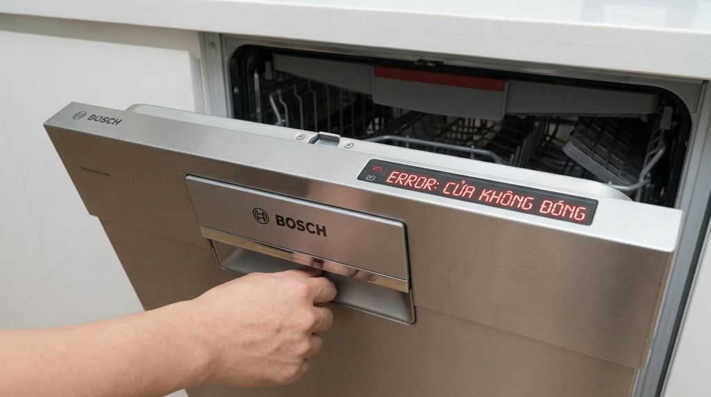 Sửa máy rửa chén Bosch không đóng được cửa TPHCM