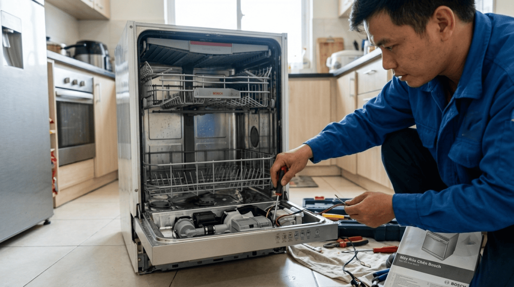 Địa chỉ bảo hành sửa chữa máy rửa chén Bosch TPHCM